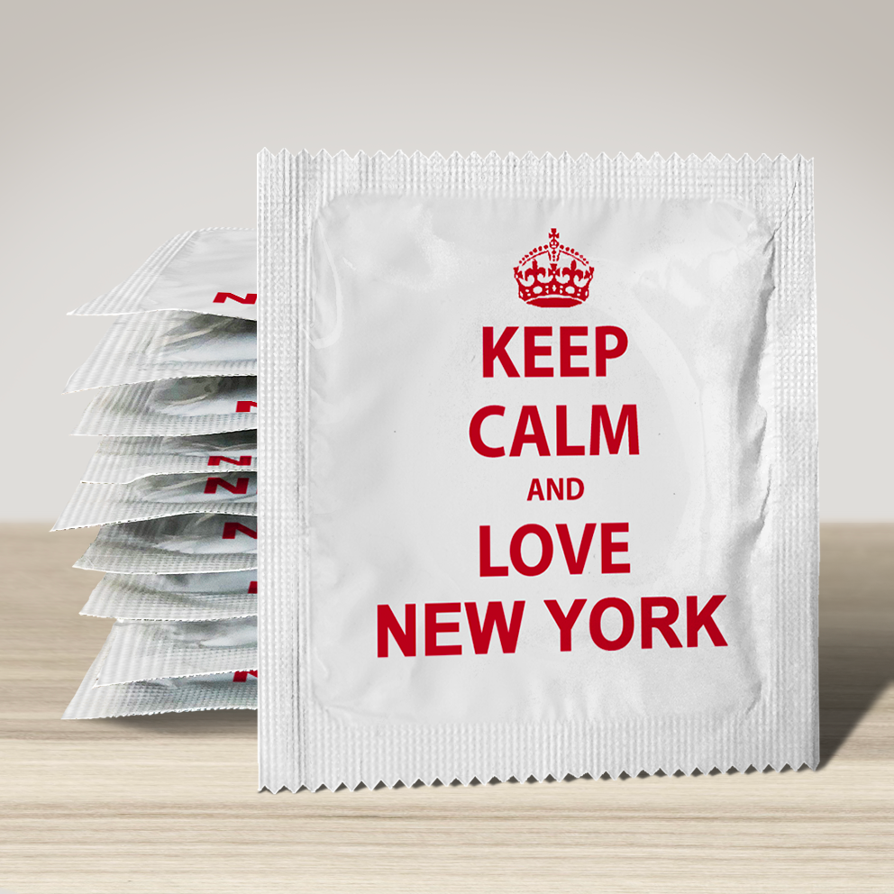 Image of funny condom "Keep Calm And Love New York", 10 units