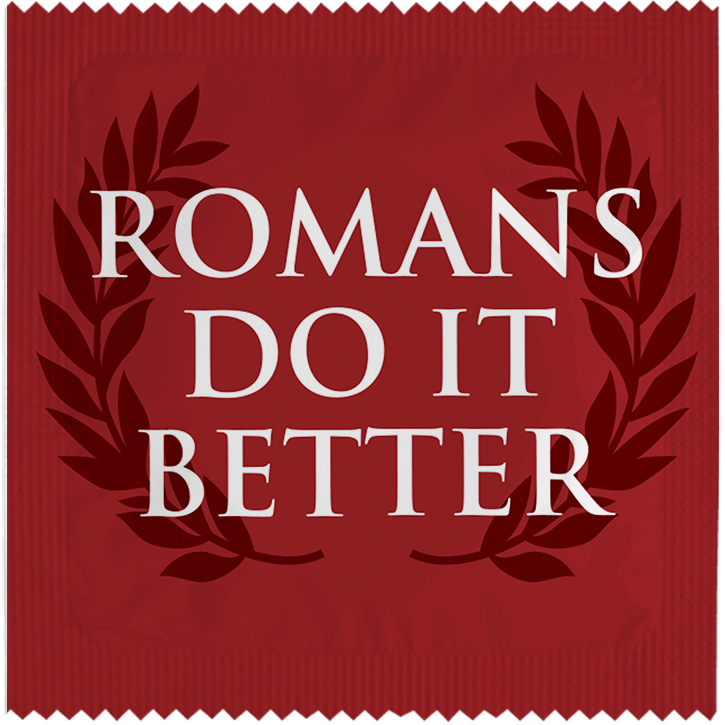 Image of funny condom "Romans Do It Better"