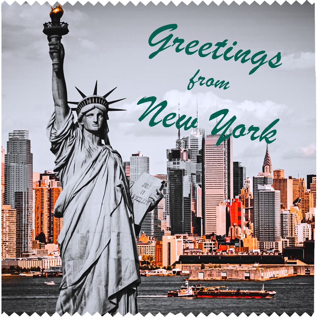 Image of funny condom "Greetings New York City"