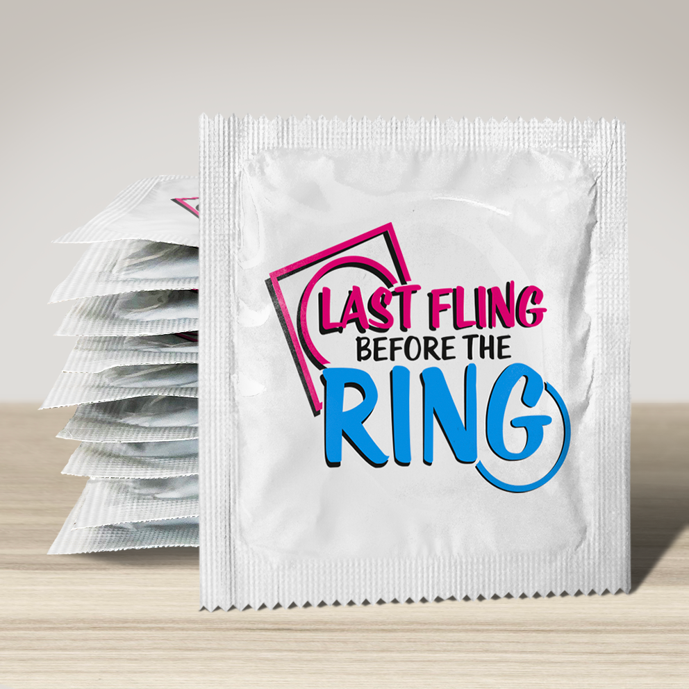 Image of funny condom "Last Fling Before The Ring", 10 units