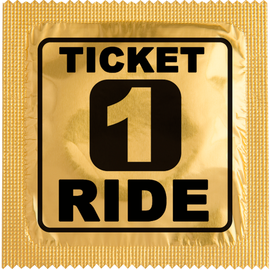 Image of funny condom "Ticket One Ride"
