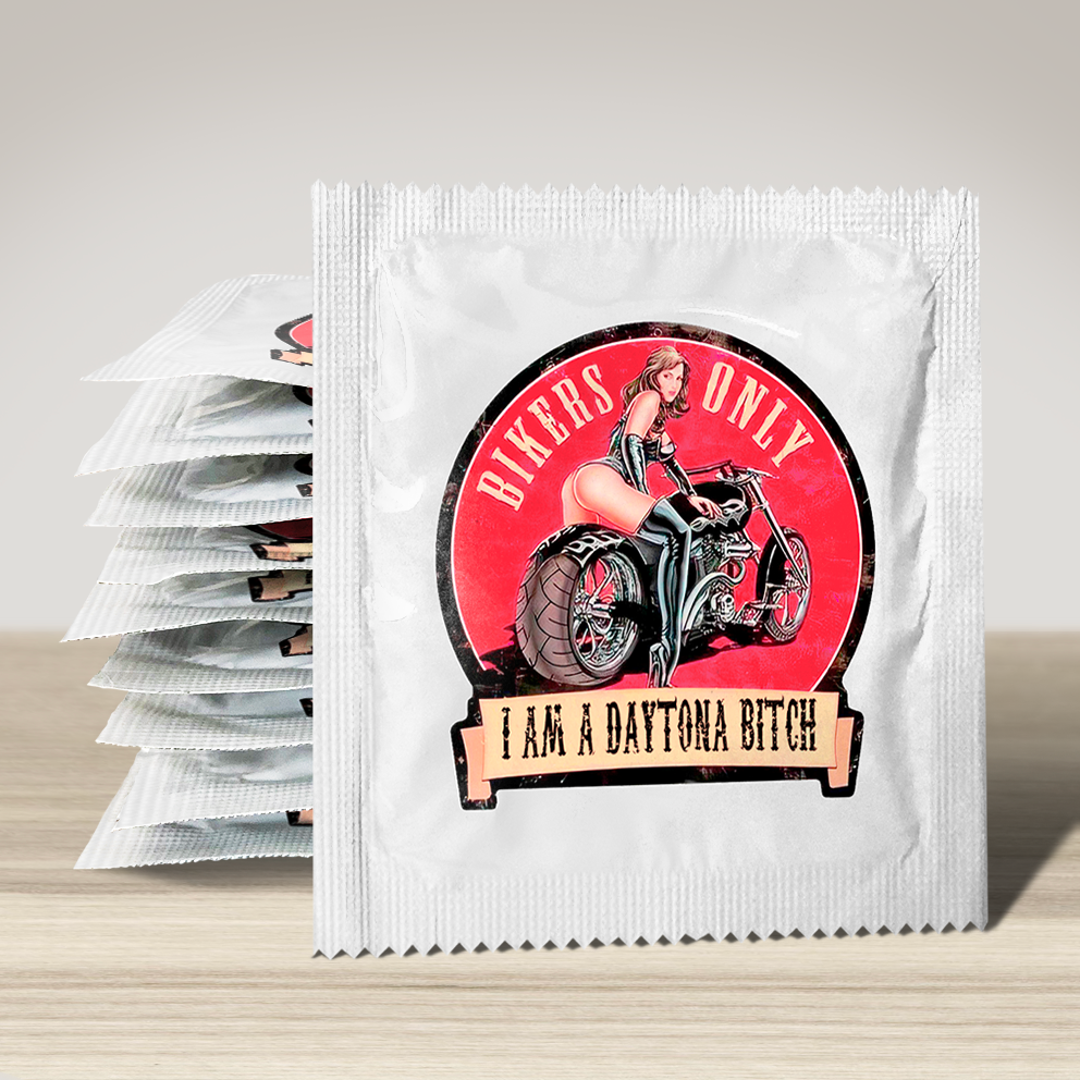 Image of funny condom "I am a Daytona bitch", 10 units