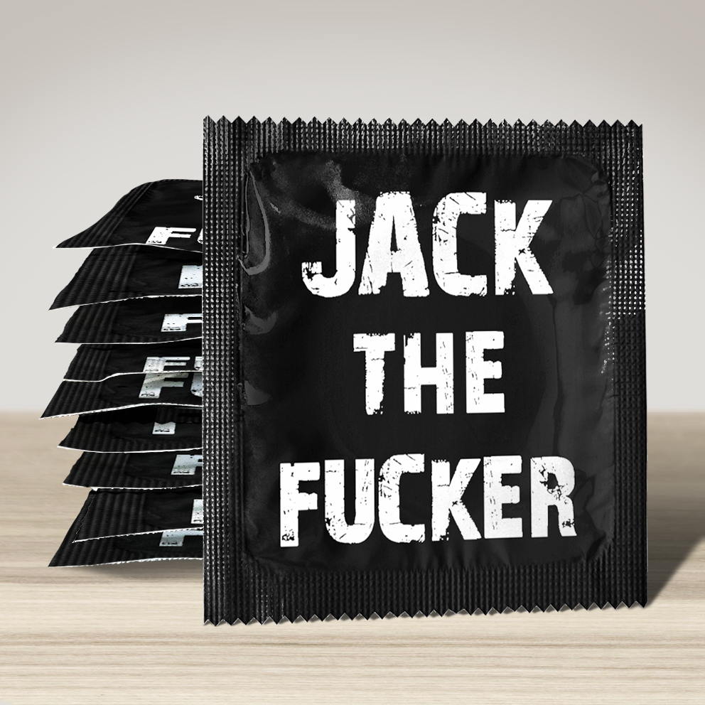 Image of funny condom "Jack The Fucker Letter", 10 units