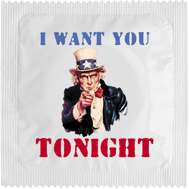 Image of funny condom "I want you tonight"