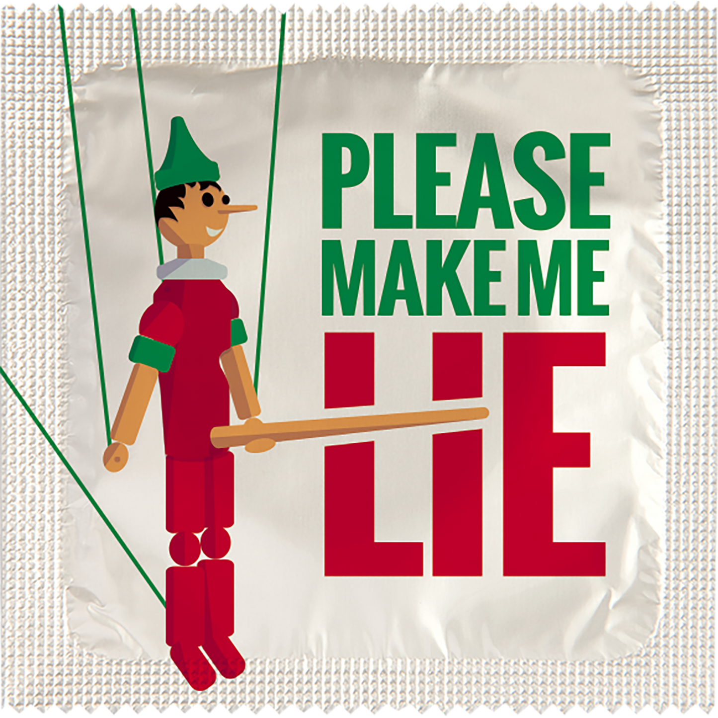 Image of funny condom "Make Me Lie Pinocchio New"