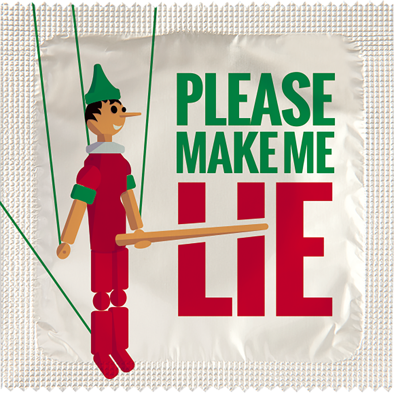 Image of funny condom "Make Me Lie Pinocchio New"