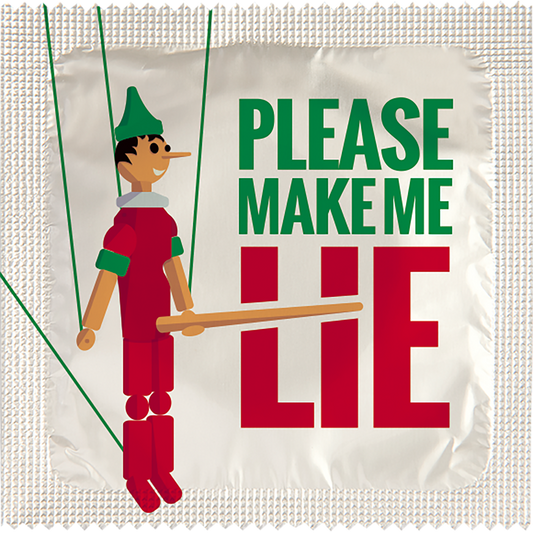 Image of funny condom "Make Me Lie Pinocchio New"