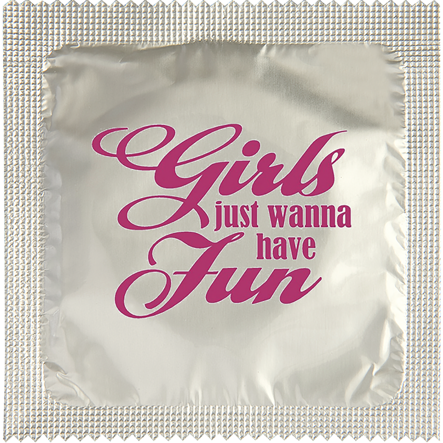 Image of funny condom "Girl just wanna have fun"