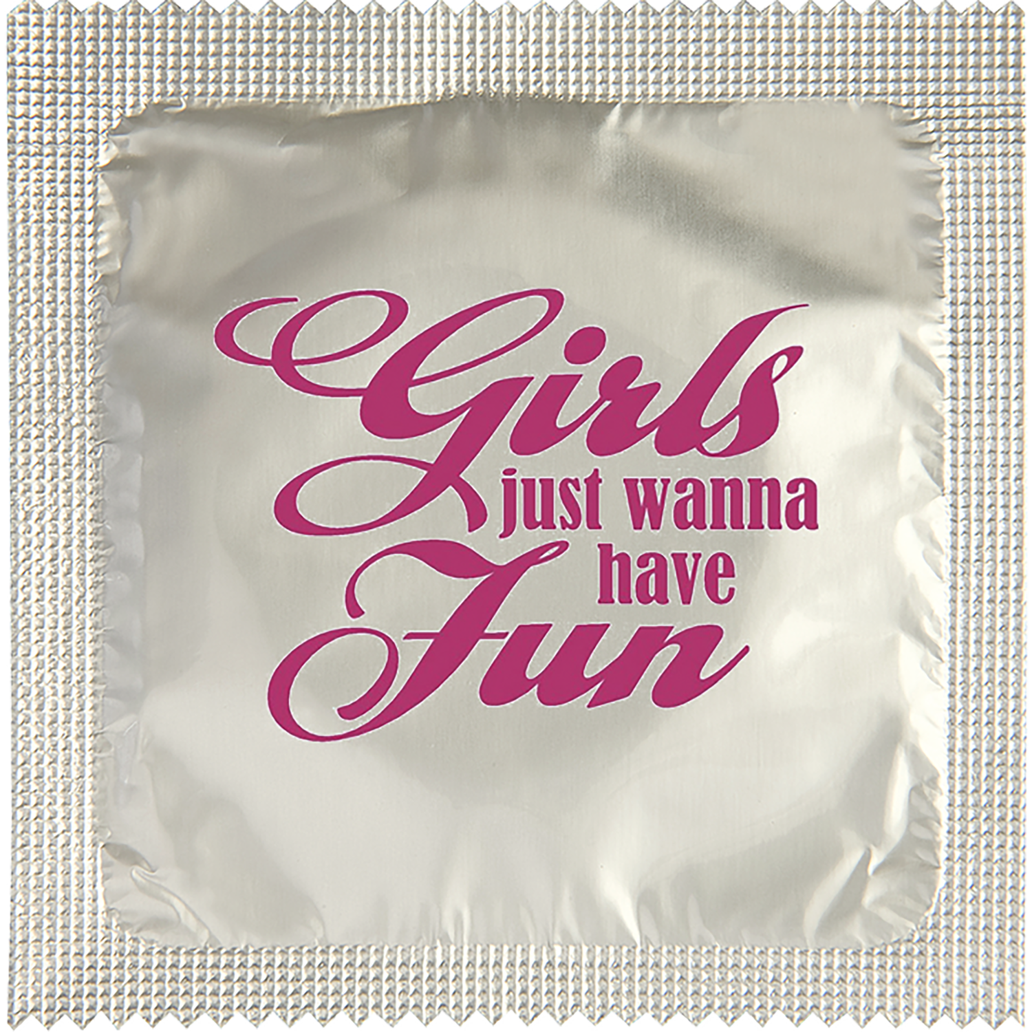 Image of funny condom "Girl just wanna have fun"
