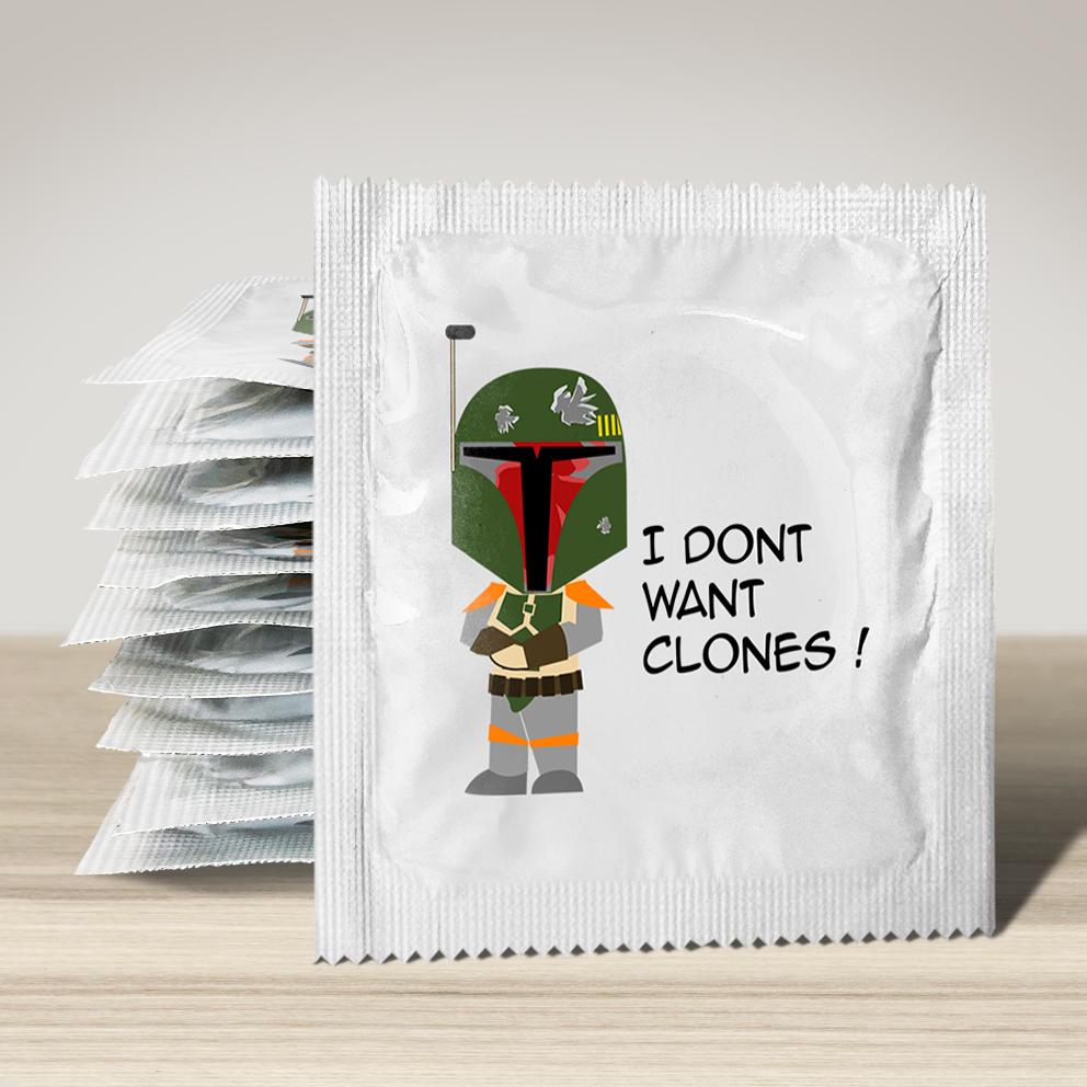 Image of funny condom "I Don'T Want Clones", 10 units