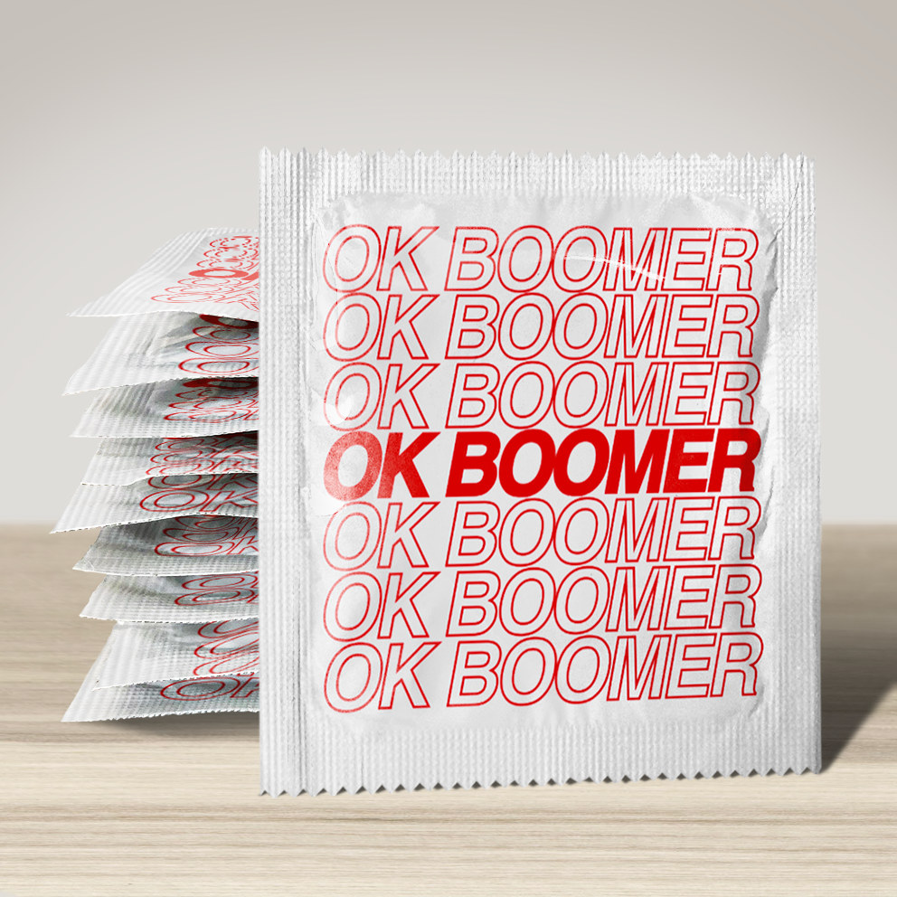 Image of funny condom "Ok Boomer", 10 units