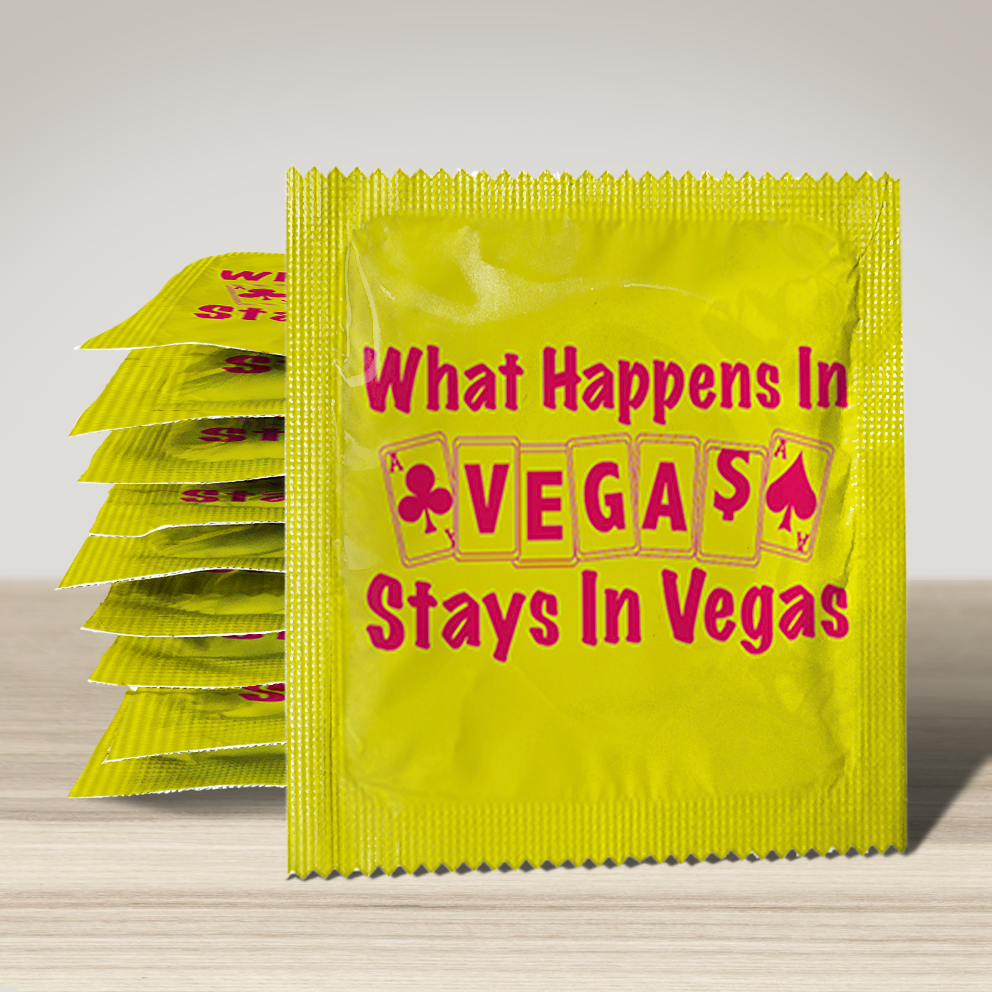Image of funny condom "What Happens In Vegas", 10 units