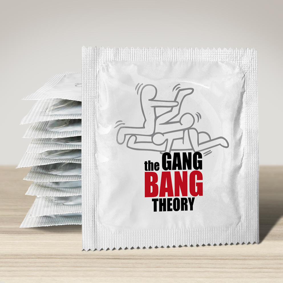 Image of funny condom "Gang Bang Theory", 10 units