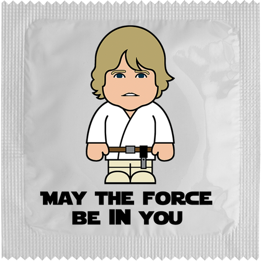 Image of funny condom "May The Force Be In You"