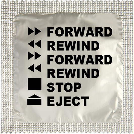 Image of funny condom "Forward Rewind"