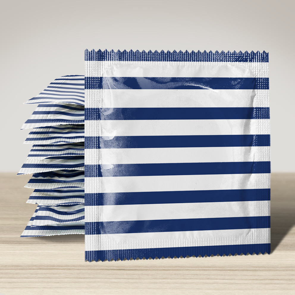 Image of funny condom "Mariniere Bleu", 10 units