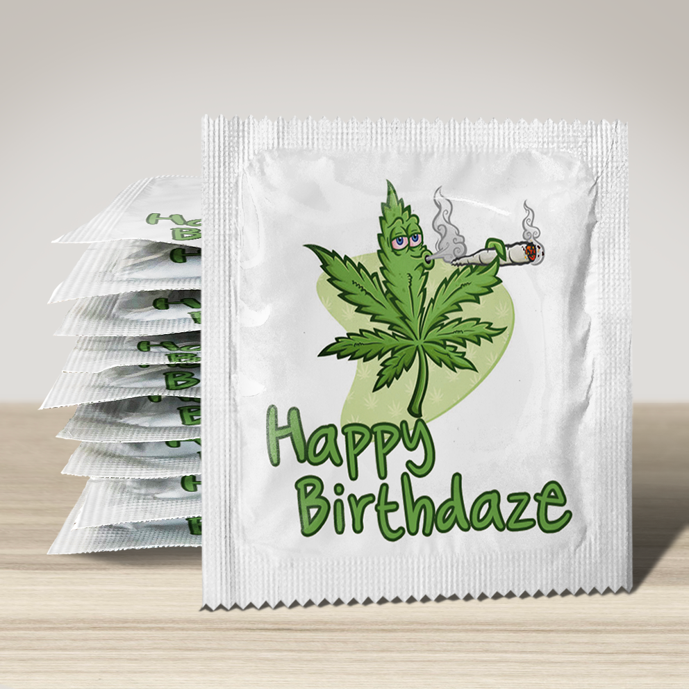 Image of funny condom "Happy Birthdaze", 10 units