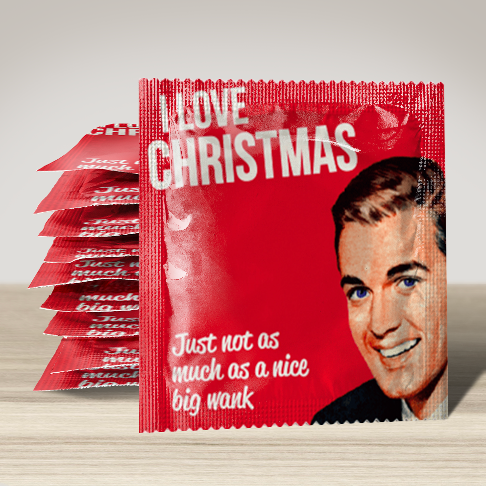 Image of funny condom "I Love Christmas", 10 units
