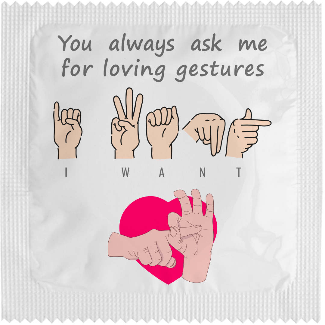 Image of funny condom "Love Gesture"