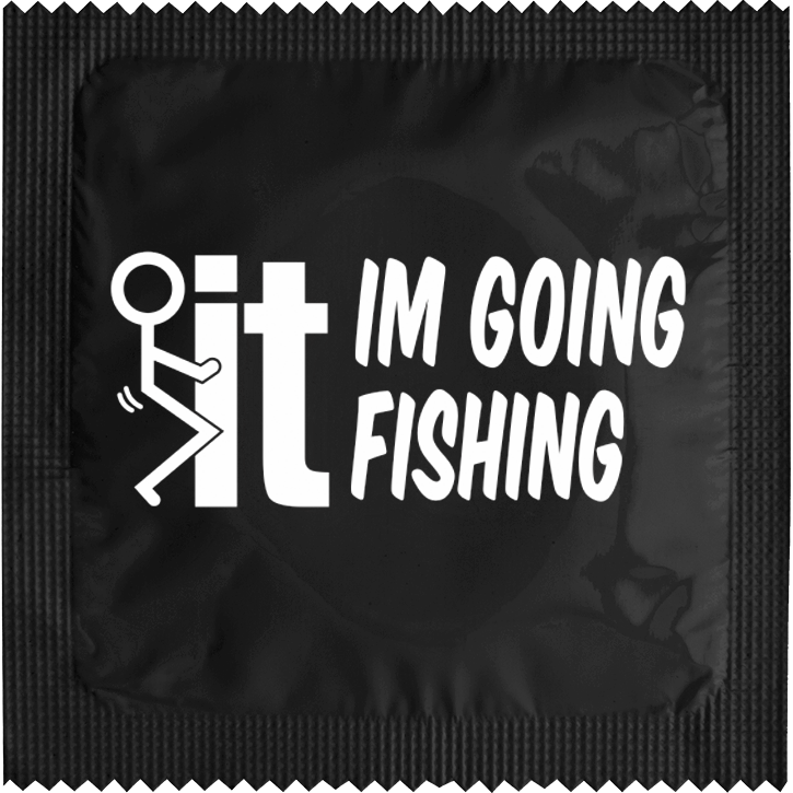 Image of funny condom "Fuck'It I'm Going Fishing"