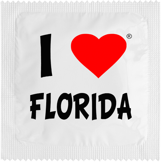 Image of funny condom "I love Florida"