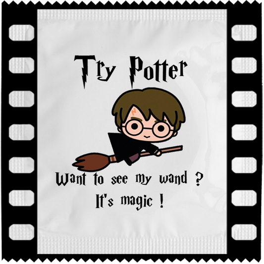 Image of funny condom "Try Potter"