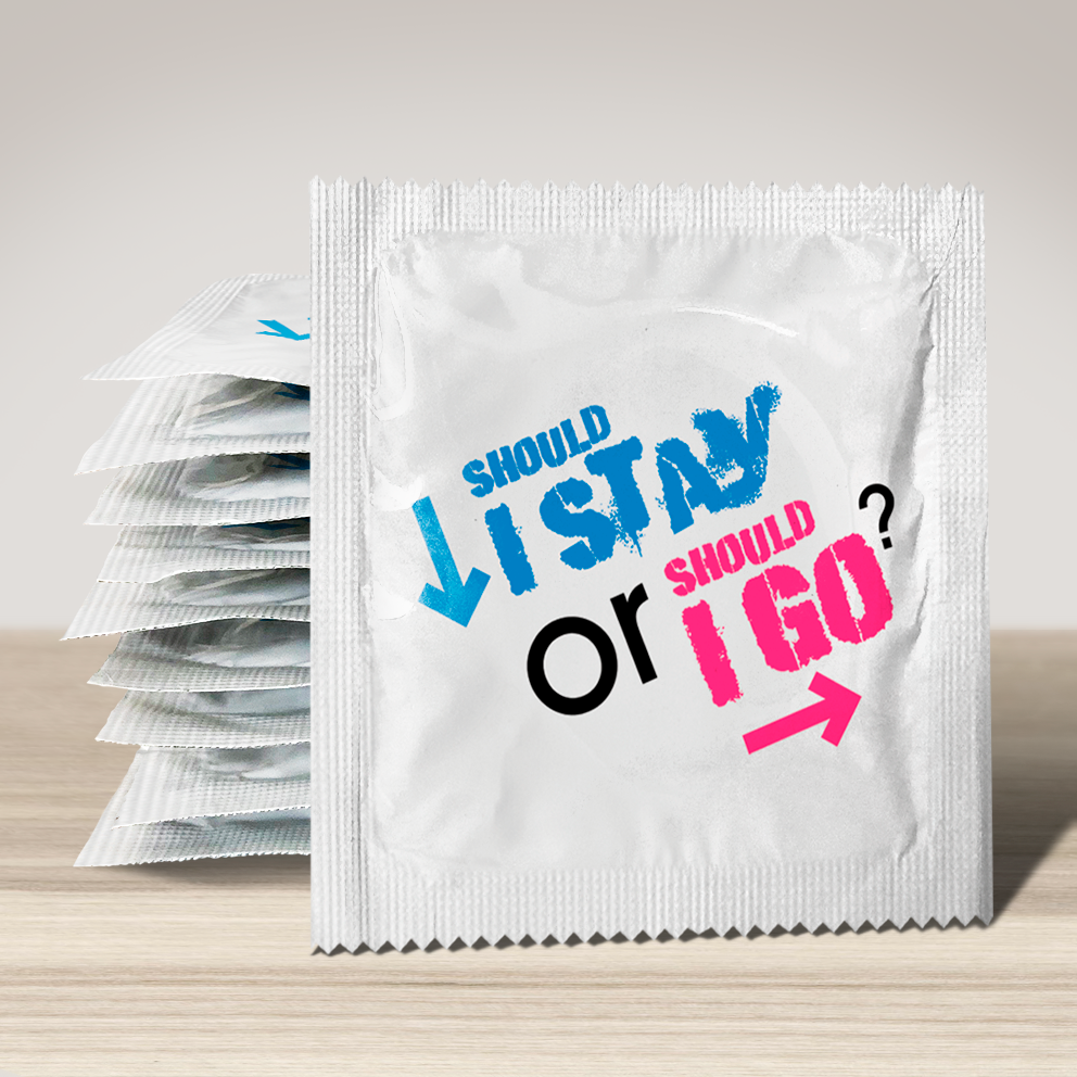 Image of funny condom "Should i say or should i go", 10 units