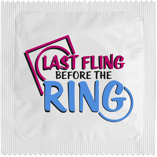 Image of funny condom "Last Fling Before The Ring"