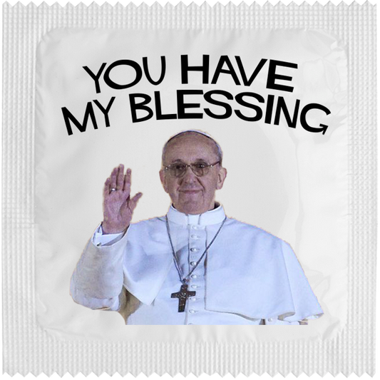 Image of funny condom "You Have My Blessing"