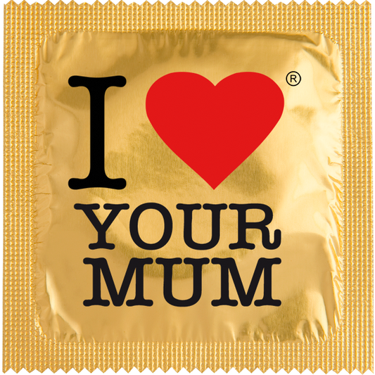 Image of funny condom "I love your mum"