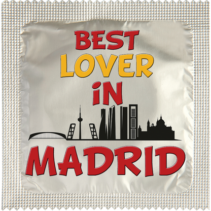 Image of funny condom "Best Lover In Madrid"