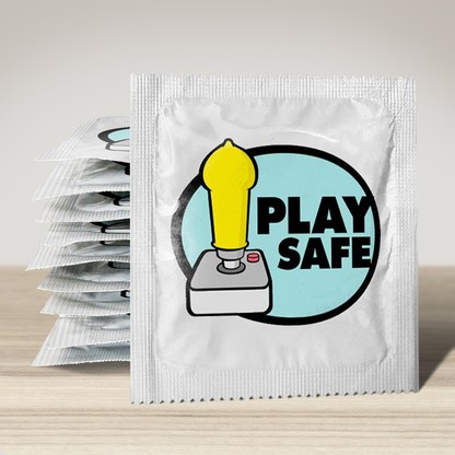 Image of funny condom "Play safe", 10 units