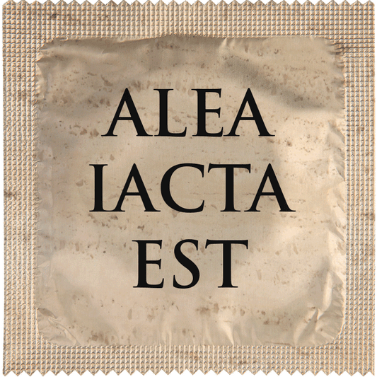 Image of funny condom "Alea Jacta Est"