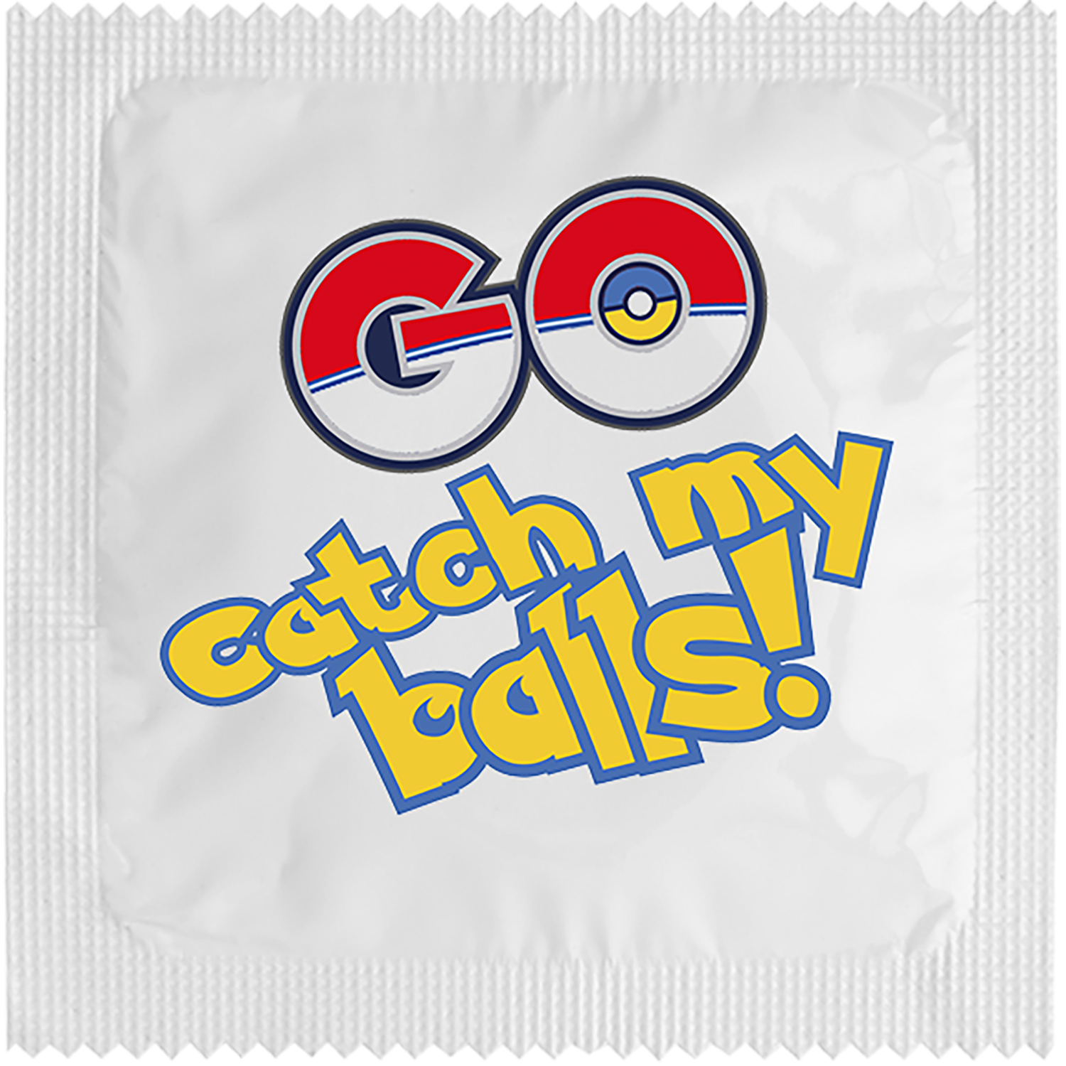 Image of funny condom "Catch My Balls"