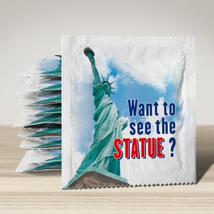 Image of funny condom "Want To See The Statue", 10 units