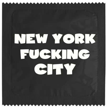 Image of funny condom "New York Fucking City"