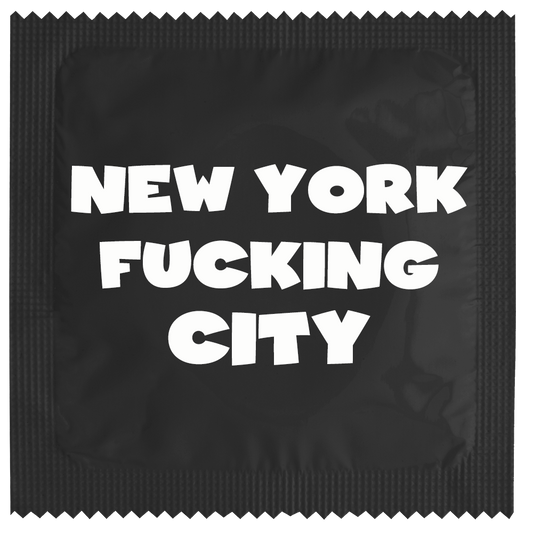 Image of funny condom "New York Fucking City"