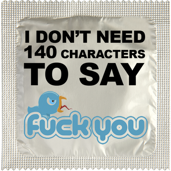 Image of funny condom "Twitter"