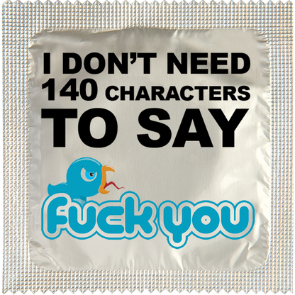 Image of funny condom "Twitter"