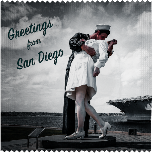 Image of funny condom "Greetings San Diego"