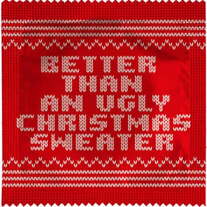 Image of funny condom "Ugly Christmas Sweater"