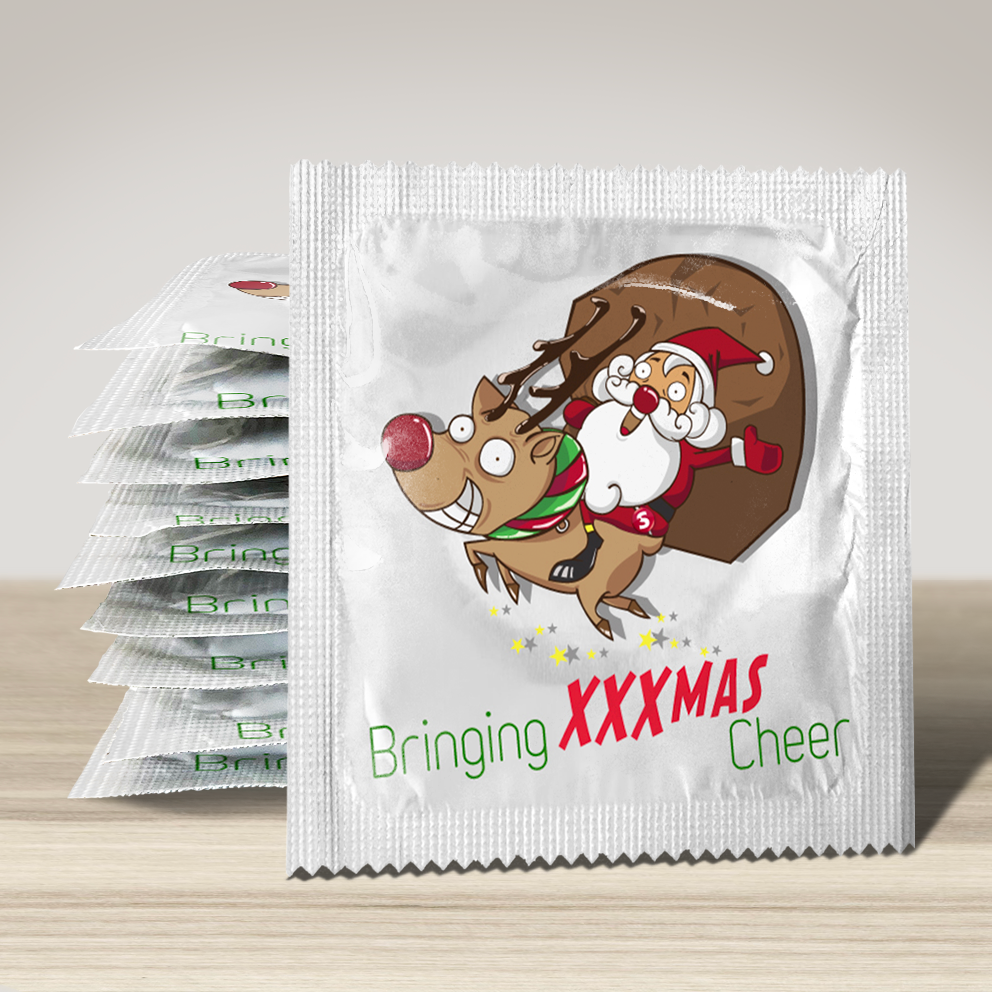 Image of funny condom "Bringing XXXMAS Cheers", 10 units