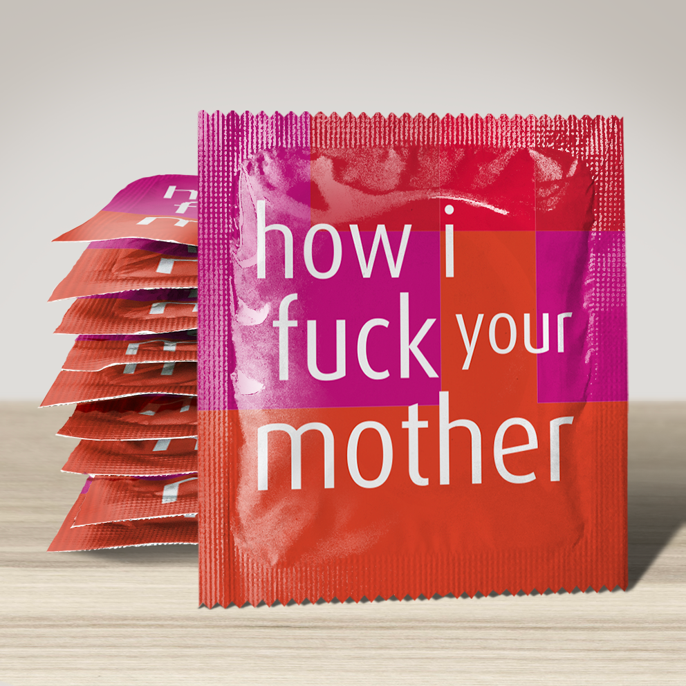 Image of funny condom "How I Fuck Your Mother", 10 units