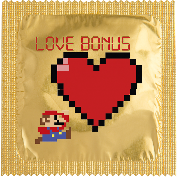 Image of funny condom "Mario Love Bonus"