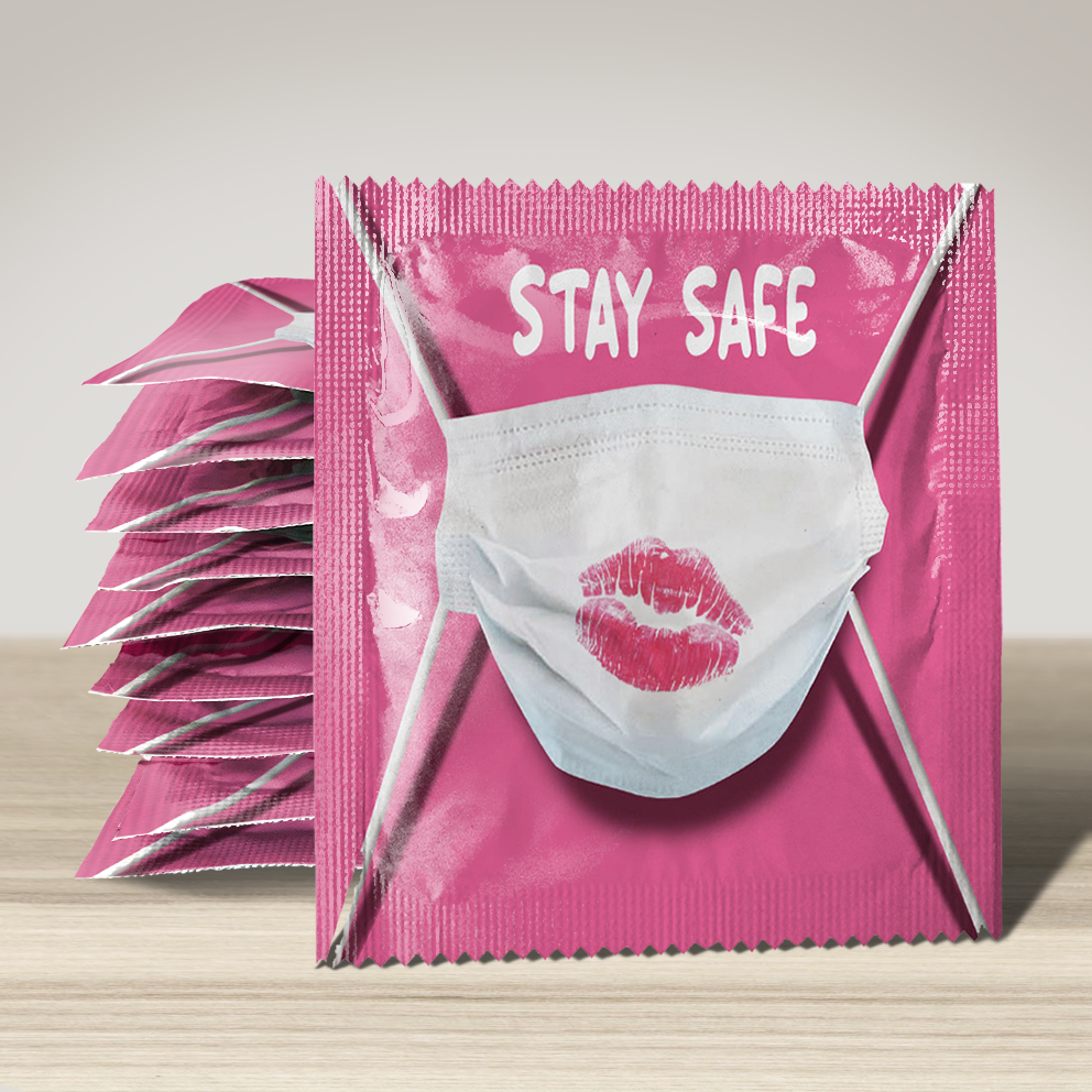 Image of funny condom "Stay Safe", 10 units
