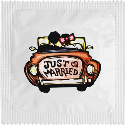 Image of funny condom "Just married"