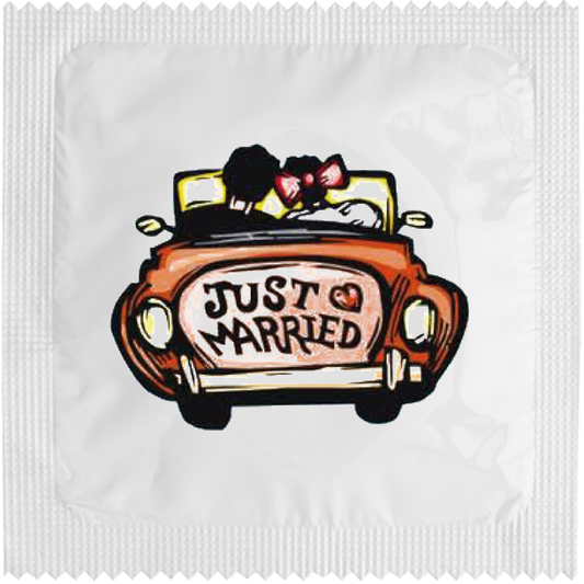Image of funny condom "Just married"
