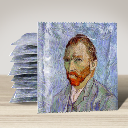 Image of funny condom "Van Gogh Portrait", 10 units