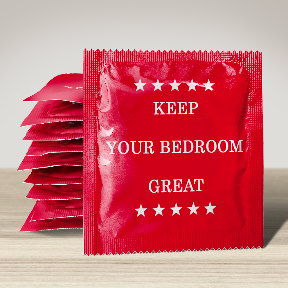 Image of funny condom "Keep Your Bedroom Great", 10 units