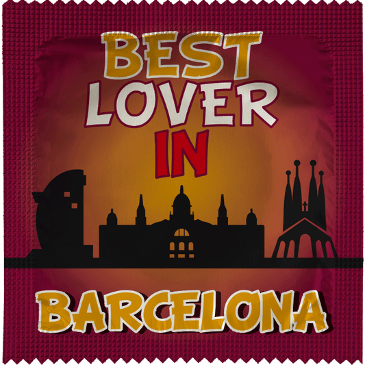 Image of funny condom "Best Lover In Barcelona"